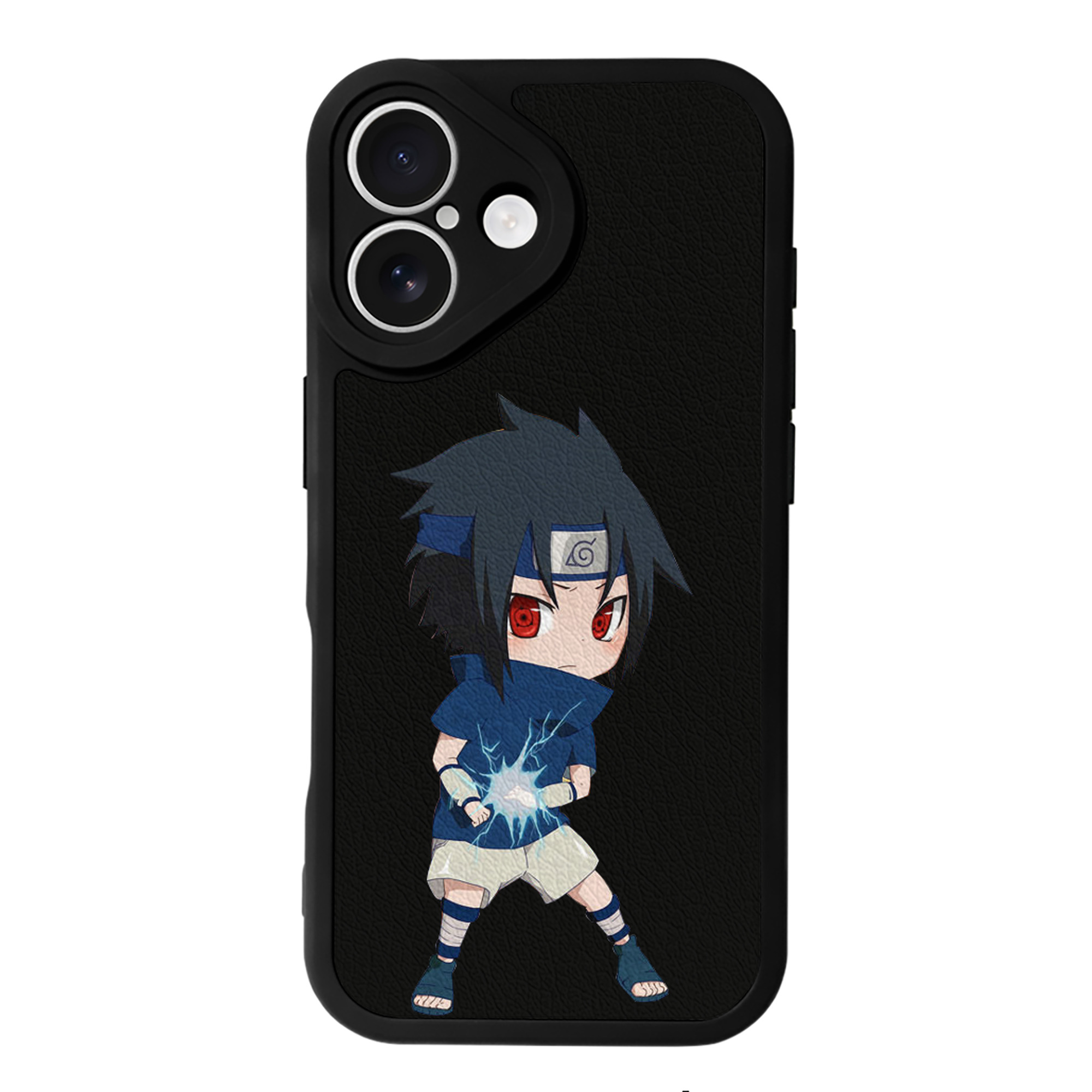 （画像用） NARUTO -ナルト- うちは サスケ Uchiha Sasuke 【iPhone 16シリーズ対応】シリコンスマホケース（レザー調） 材質：シリコン